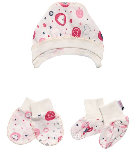 Чепчик пинетки/рукавички/чепчик Клякса