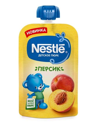 Пюре Nestle персик, с 6 месяцев, 90 г