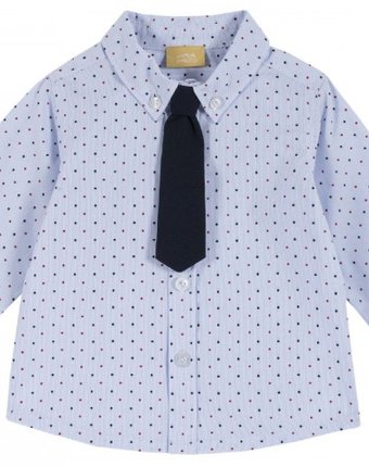 Chicco Рубашка для мальчика в горошек с галстуком