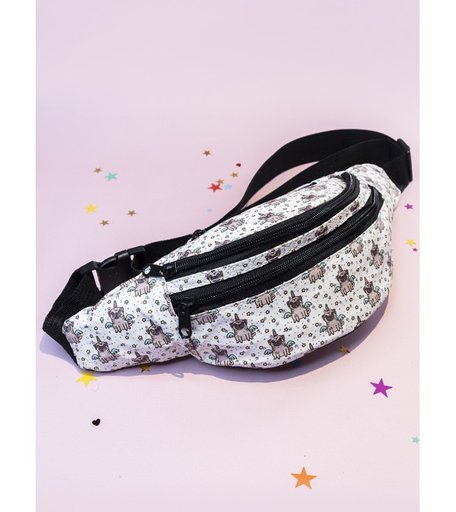 Mihi Mihi Поясная сумочка Мопс Unicorn Dog с блестками