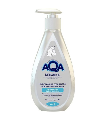 Гель-масло AQA baby смягчающее, с рождения, 250 мл