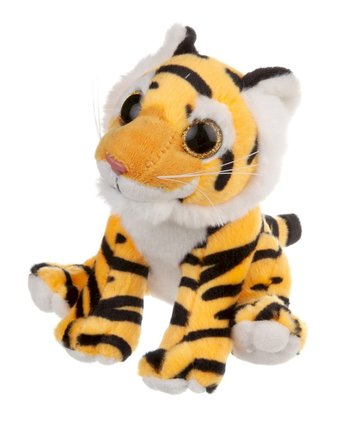 Миниатюра фотографии Мягкая игрушка abtoys в дикой природе. тигренок 15 см цвет: оранжевый