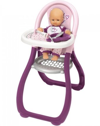 Миниатюра фотографии Smoby baby nurse стульчик для кормления пупса