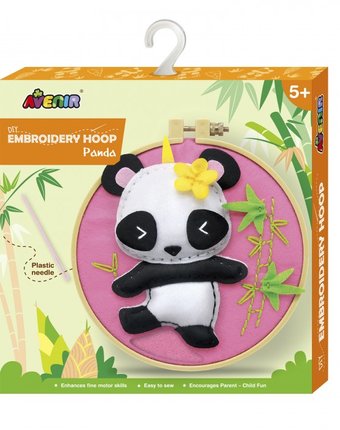 Миниатюра фотографии Avenir набор для шитья и вышивки на пяльцах панда