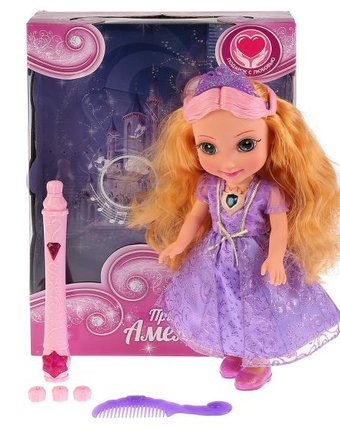 Карапуз Кукла Принцесса Амелия с набором для окрашивания волос 36 см