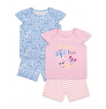 Пижамы "Мамин маленький цветочек", 2 шт., розовый, голубой