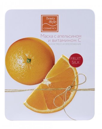 Миниатюра фотографии Beauty style маска с апельсином и витамином с антистресс и омоложение fruit silk 30 мл 7 шт.