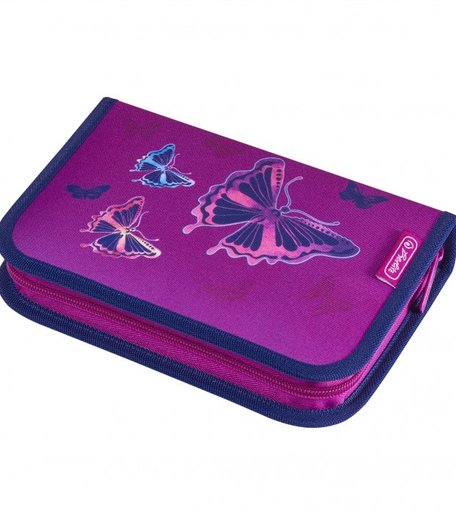 Herlitz Пенал Glitter Butterfly 31 предмет