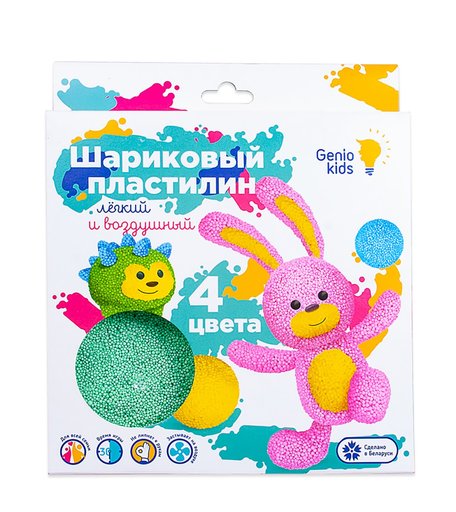Тесто для лепки Genio Kids-Art 4 цвета