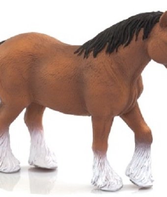Миниатюра фотографии Mojo animal planet лошадь коричневая клейдесдальской породы xl