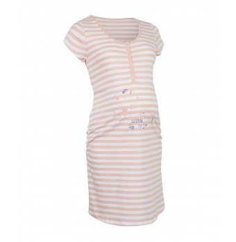Миниатюра фотографии Ночная сорочка для беременных, розовый, белый
