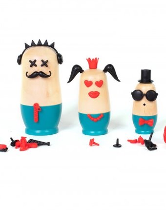 Kipod Toys Деревянный набор Выдумай свою матрешку Портреты