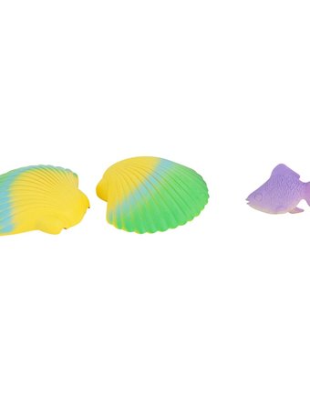 Миниатюра фотографии Настольная игра игруша морское животное в ракушке желто-салатовое