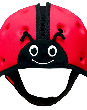 Миниатюра фотографии Мягкая шапка-шлем для защиты головы safeheadbaby "божья коровка", цвет: красный