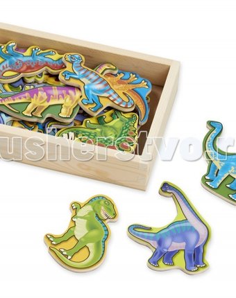 Деревянная игрушка Melissa & Doug Магнитные игры Деревянные магнитные динозавры