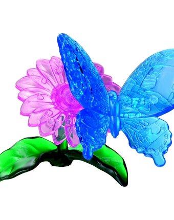 Миниатюра фотографии Головоломка crystal puzzle бабочка голубая цвет: голубой