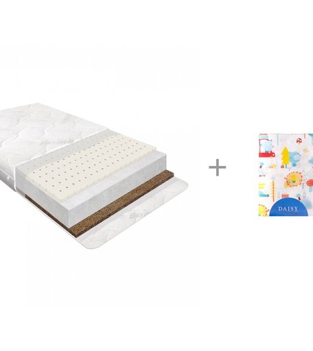 Матрас Baby Elite Prestige 119х59х16 и простыня на резинке Машинки 60х120 Daisy