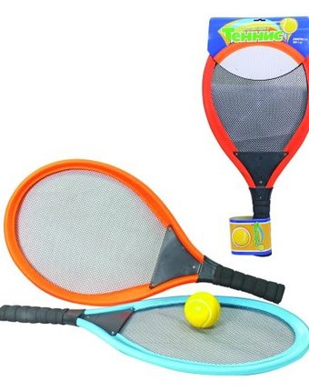Миниатюра фотографии 1 toy набор для тенниса с мягкими ракетками и мячиком