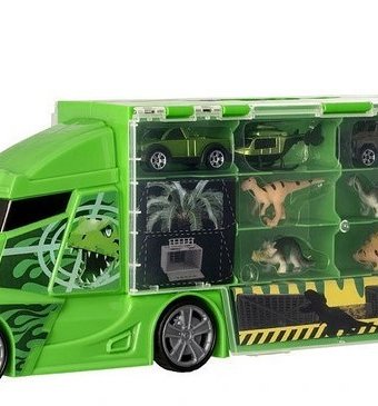 HTI Автоперевозчик Teamsterz Dino с транспортными средствами и динозаврами