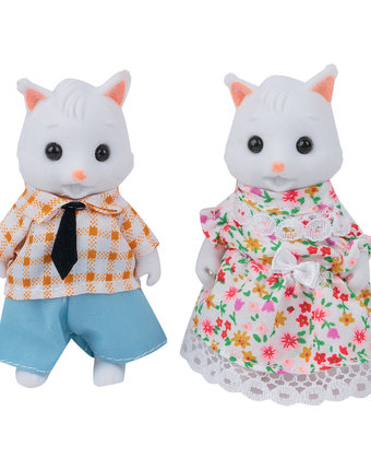 Мягкая игрушка Mimi Stories Семья белых котов (2 фигурки) 8 см