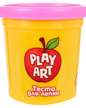 Миниатюра фотографии Пластилин play art баночки 85 г цвет: розовый