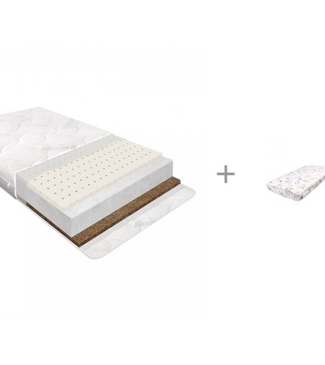 Матрас Baby Elite Prestige 119х59х16 и простыня на резинке Слон и Мишка 60х120 см Daisy