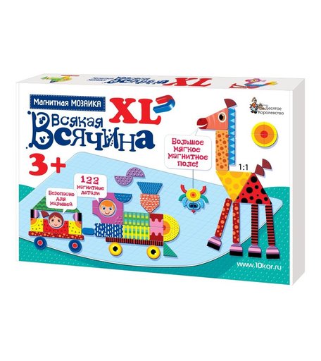 Мозаика магнитная Десятое Королевство XL магнит. Всякая всячина (122 элементов)