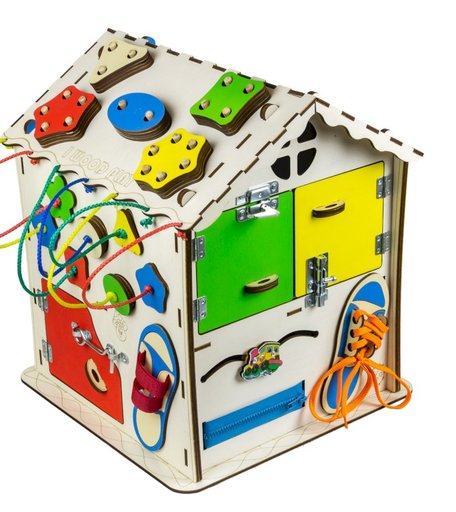 Домик развивающий Iwoodplay МУЛЬТИЦВЕТ