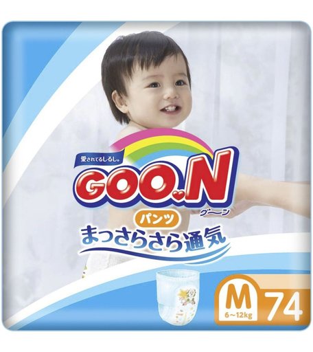 Трусики-подгузники Goon Jumbo Pack, р. 3, 7-12 кг, 74 шт