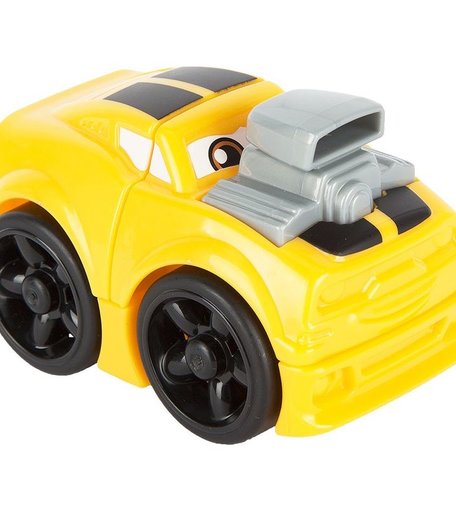 Машинка Mega Bloks Гоночная желто-серая, 3 дет.