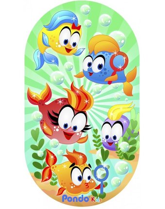 Коврик Pondo Kids для ванной Веселые Рыбки 69х39 см