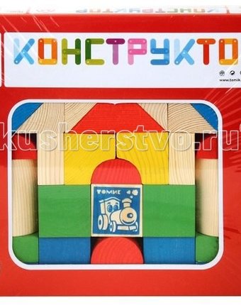 Миниатюра фотографии Деревянная игрушка томик конструктор цветной 43 детали