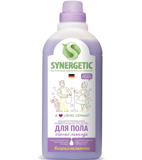 Средство универс. биоразл. д/мытья поверхностей (полы, стены и др.) Синергетик "Горная Лаванда" 0,75 л.
