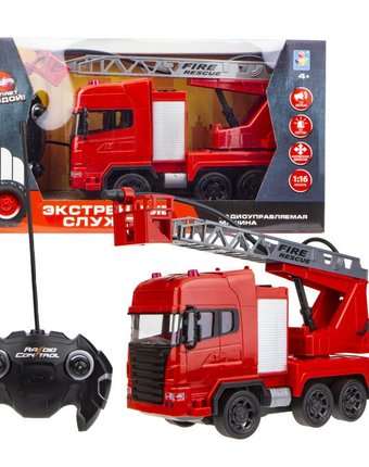 1 Toy Экстренные службы пожарная машина на радиоуправлении 45 см