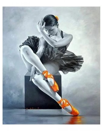Миниатюра фотографии Котеин картина по номерам юная балерина 30х30 см