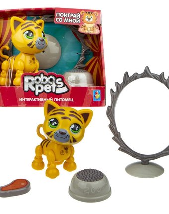 Миниатюра фотографии Интерактивная игрушка 1 toy robo pets артист цирка тигр