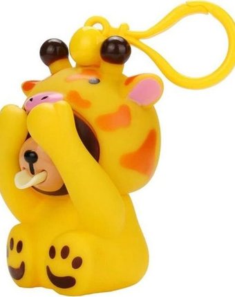 Игрушка интерактивная 1Toy Мишка-дразнюка в костюме жирафа 6 х 10 см