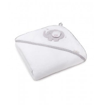 Полотенце с капюшоном "Слоник" Perina, 95х95 см, белый