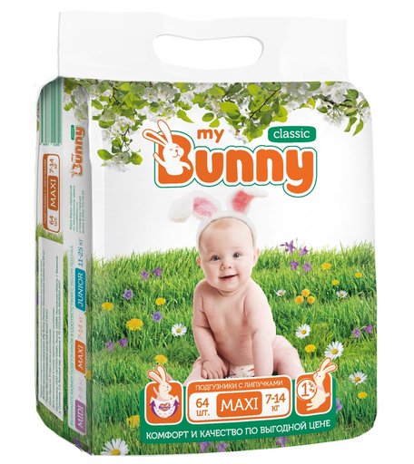 Подгузники My Bunny Classic (7-14 кг) шт.