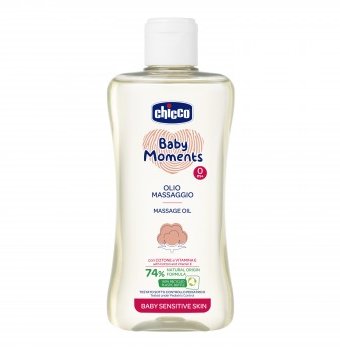 Масло массажное Chicco  Baby Moments, Sensitive skin, 200 мл