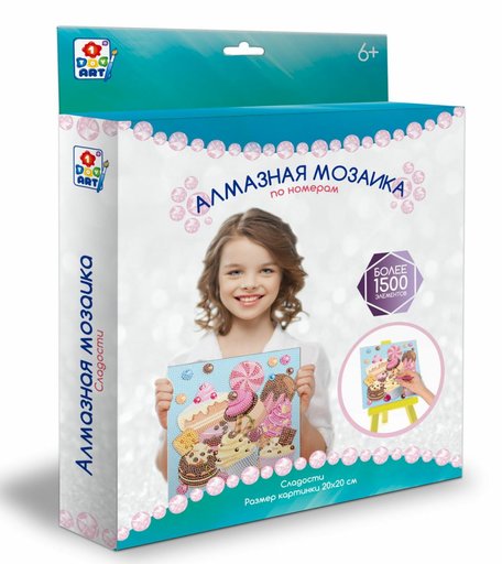 Набор для творчества 1Toy Art Сладости Алмазная мозаика