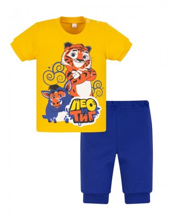 Миниатюра фотографии Утёнок комплект для мальчика тиг и куба (футболка и брюки) лт759п