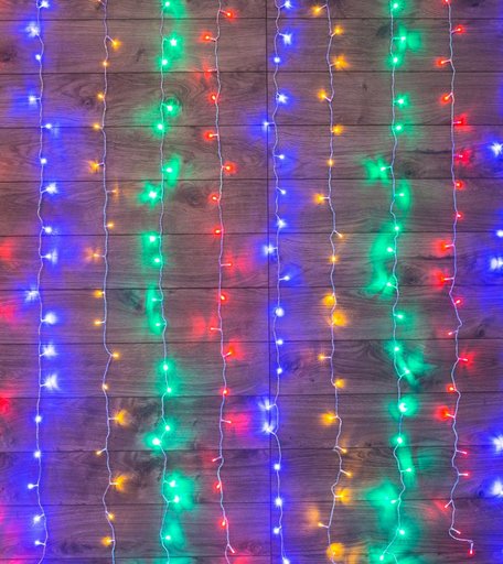 Гирлянда Neon-Night Светодиодный дождь свечение с динамикой прозрачный провод 230 В диоды МУЛЬТИКОЛОР 250 см
