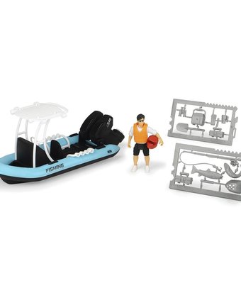 Игровой набор Dickie PlayLife Лодка рыбацкая с аксессуарами 1:24 20 см