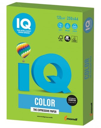 IQ Бумага цветная Интенсив А4 120 г/м2 250 листов