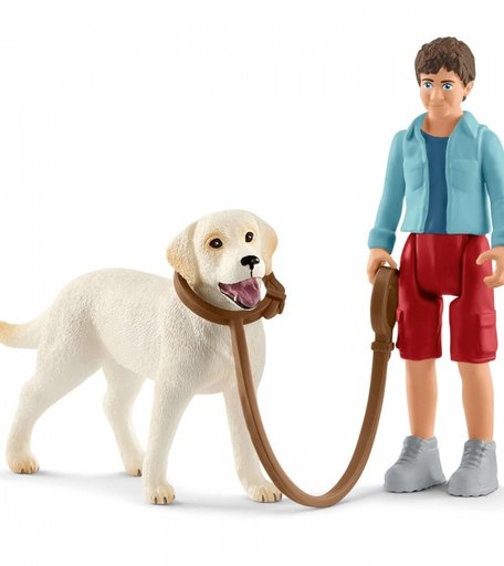 Schleich Игровые фигурки На прогулке с лабрадором