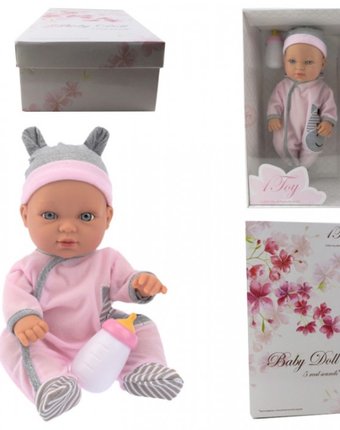 Миниатюра фотографии 1 toy пупсик функциональный baby doll т14115 33 см