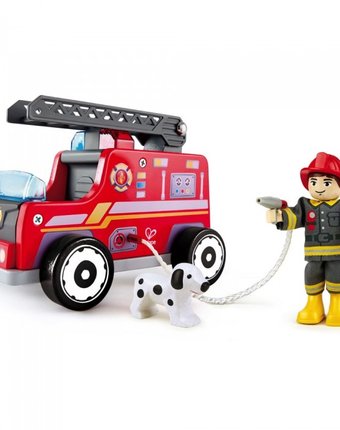 Миниатюра фотографии Деревянная игрушка hape пожарная машинка e3024a