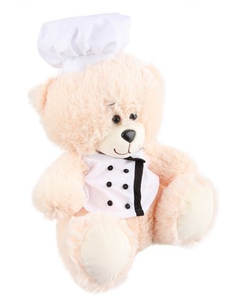 Миниатюра фотографии Мягкая игрушка смолтойс медвежонок повар 40 см цвет: бежевый