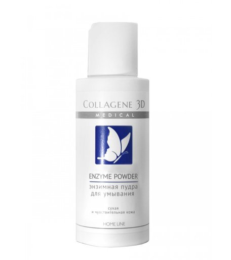 Medical Collagene 3D Энзимная пилинг-пудра для умывания сухой и чувствительной кожи Enzyme Powder 75 г